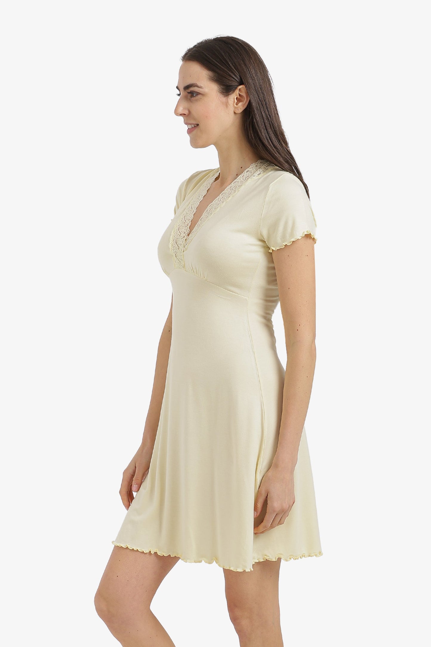 Lace V-Neck Nightgown