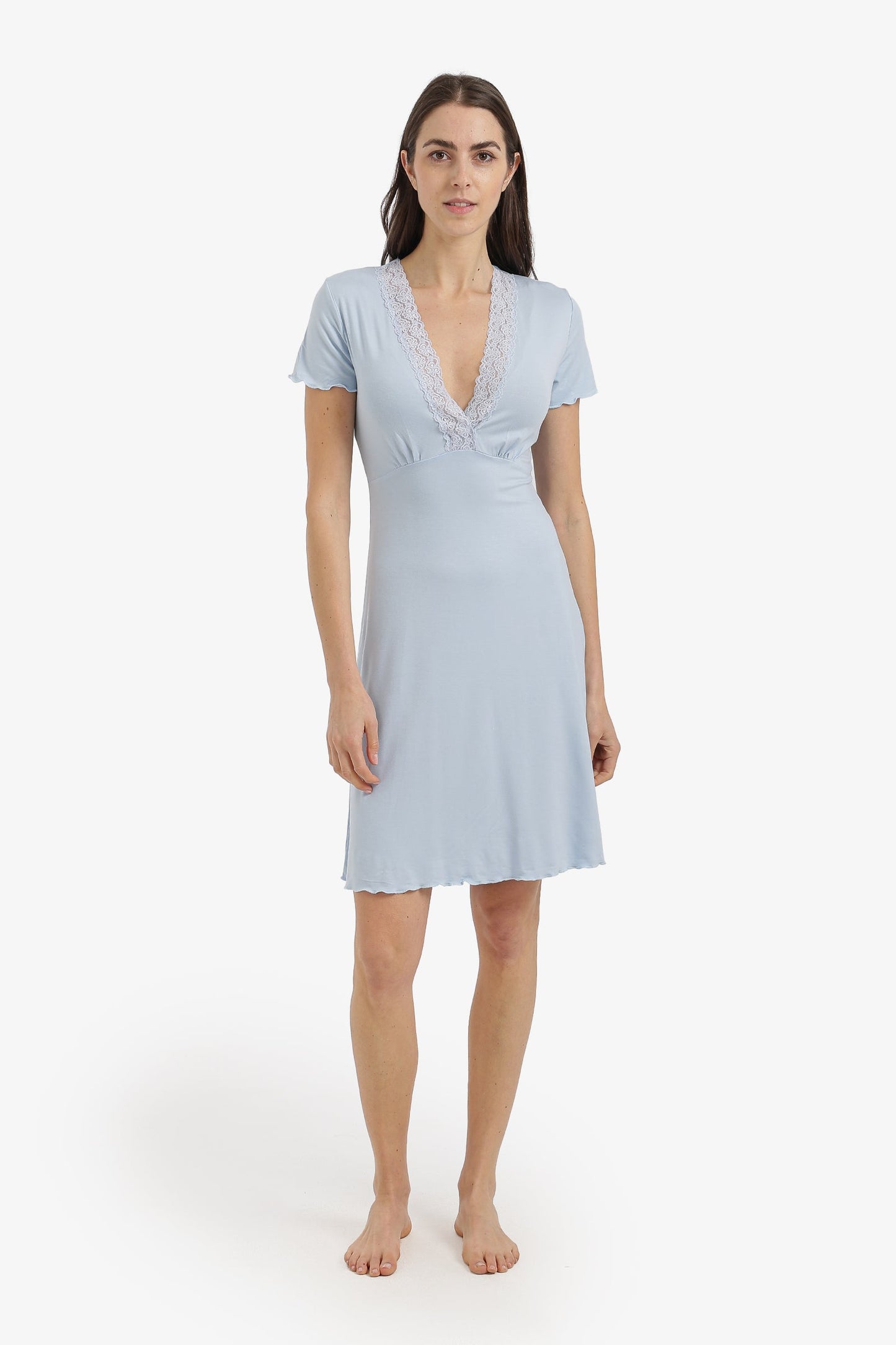 Lace V-Neck Nightgown