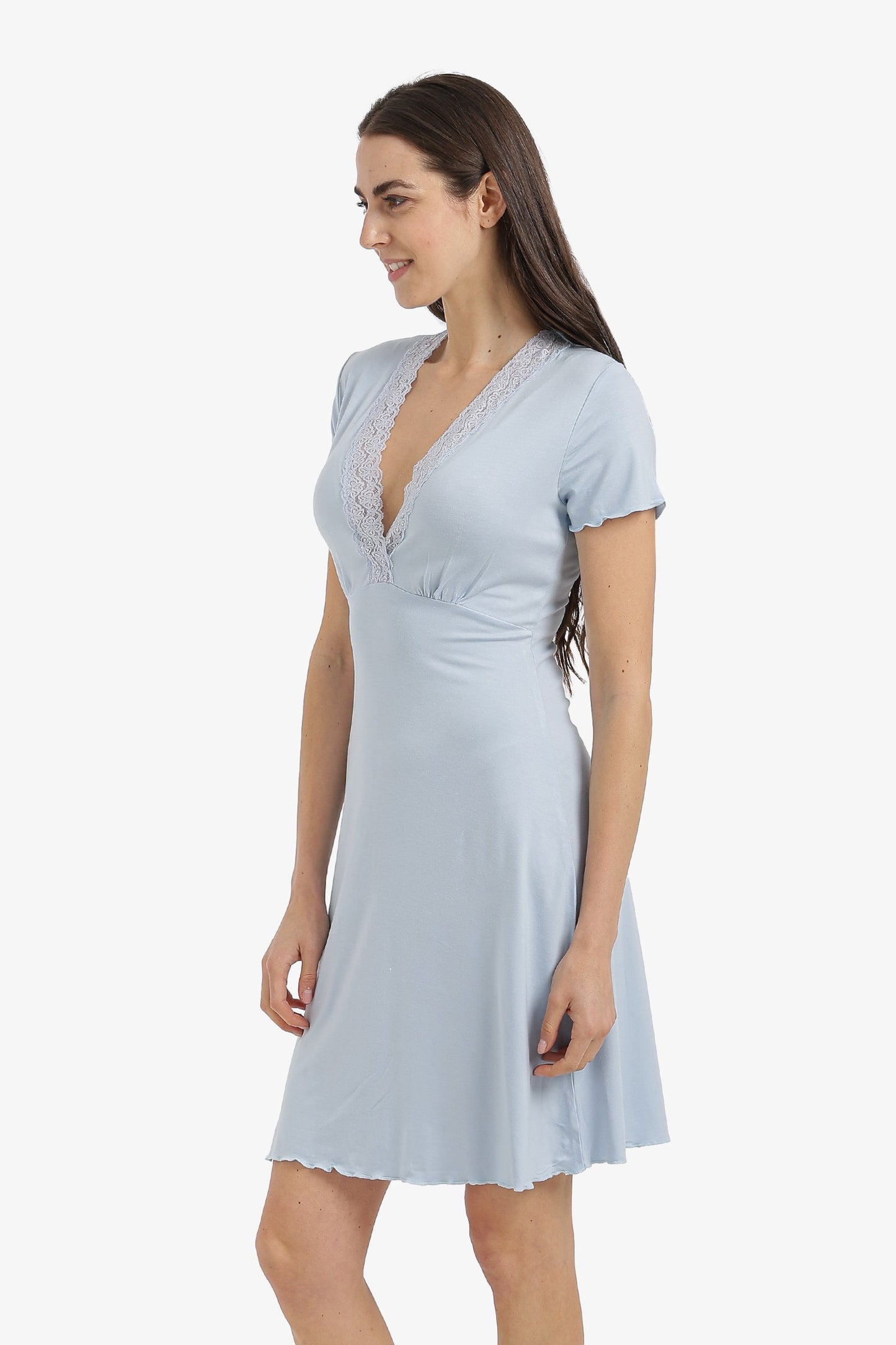 Lace V-Neck Nightgown