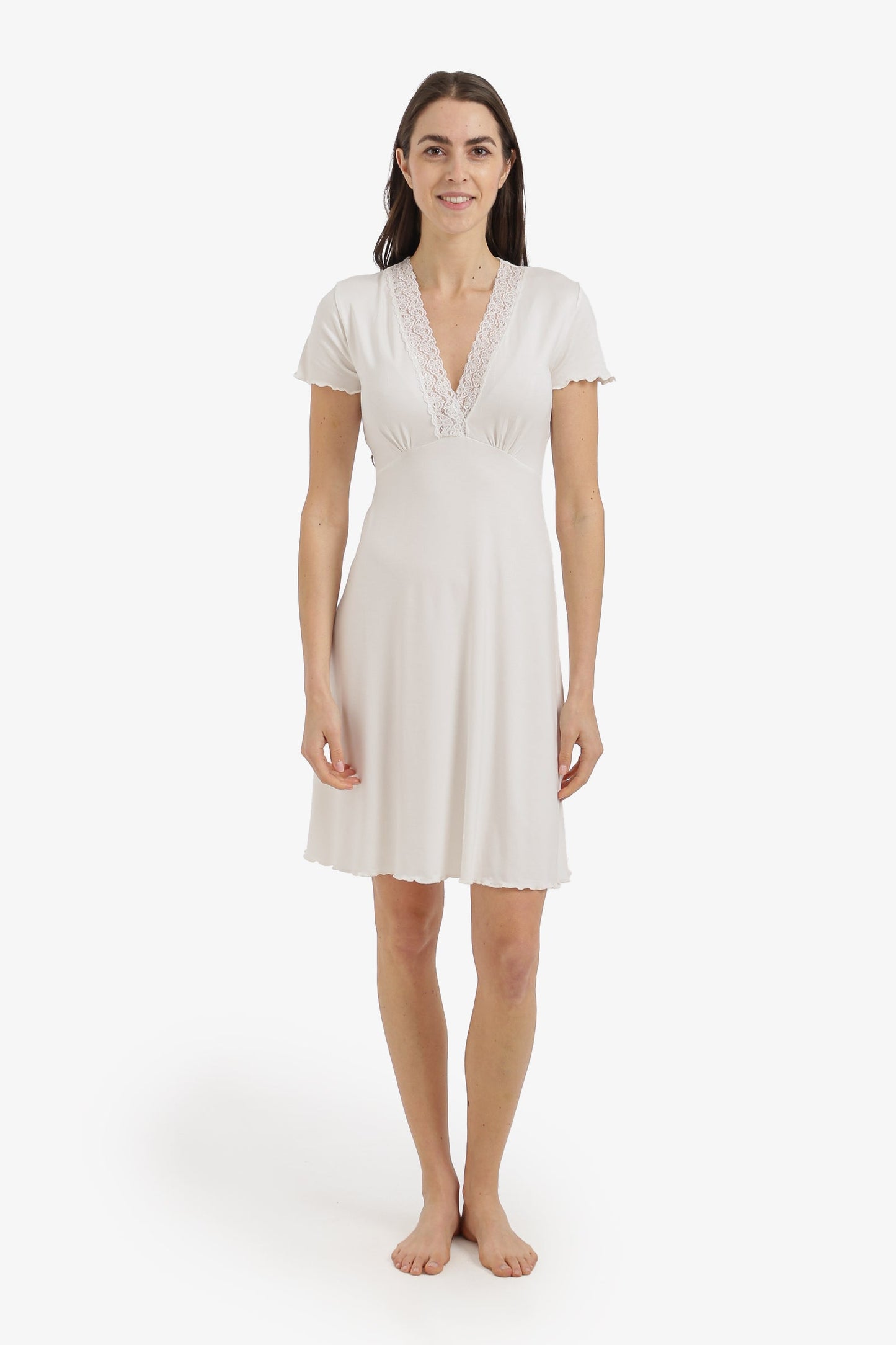 Lace V-Neck Nightgown