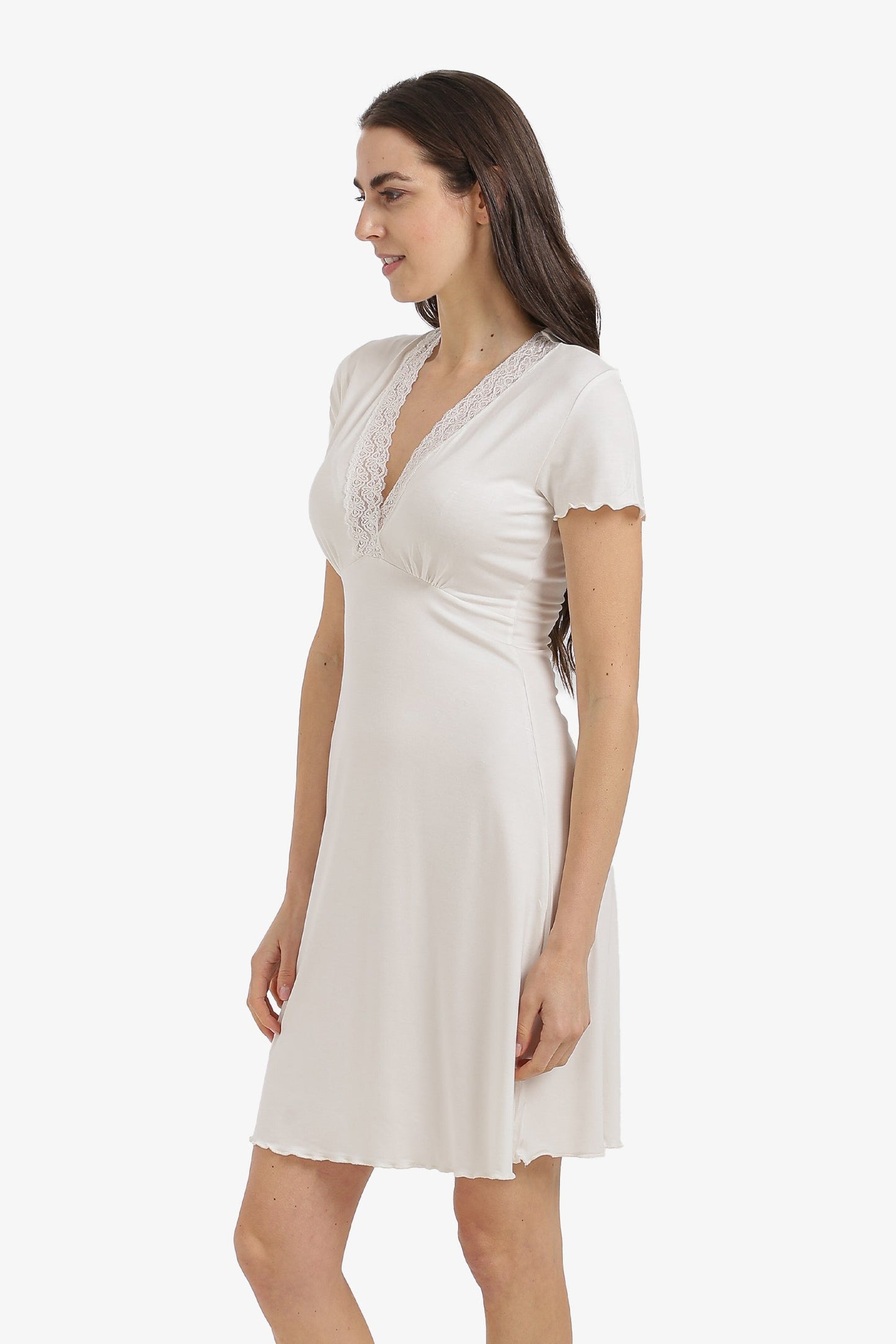 Lace V-Neck Nightgown