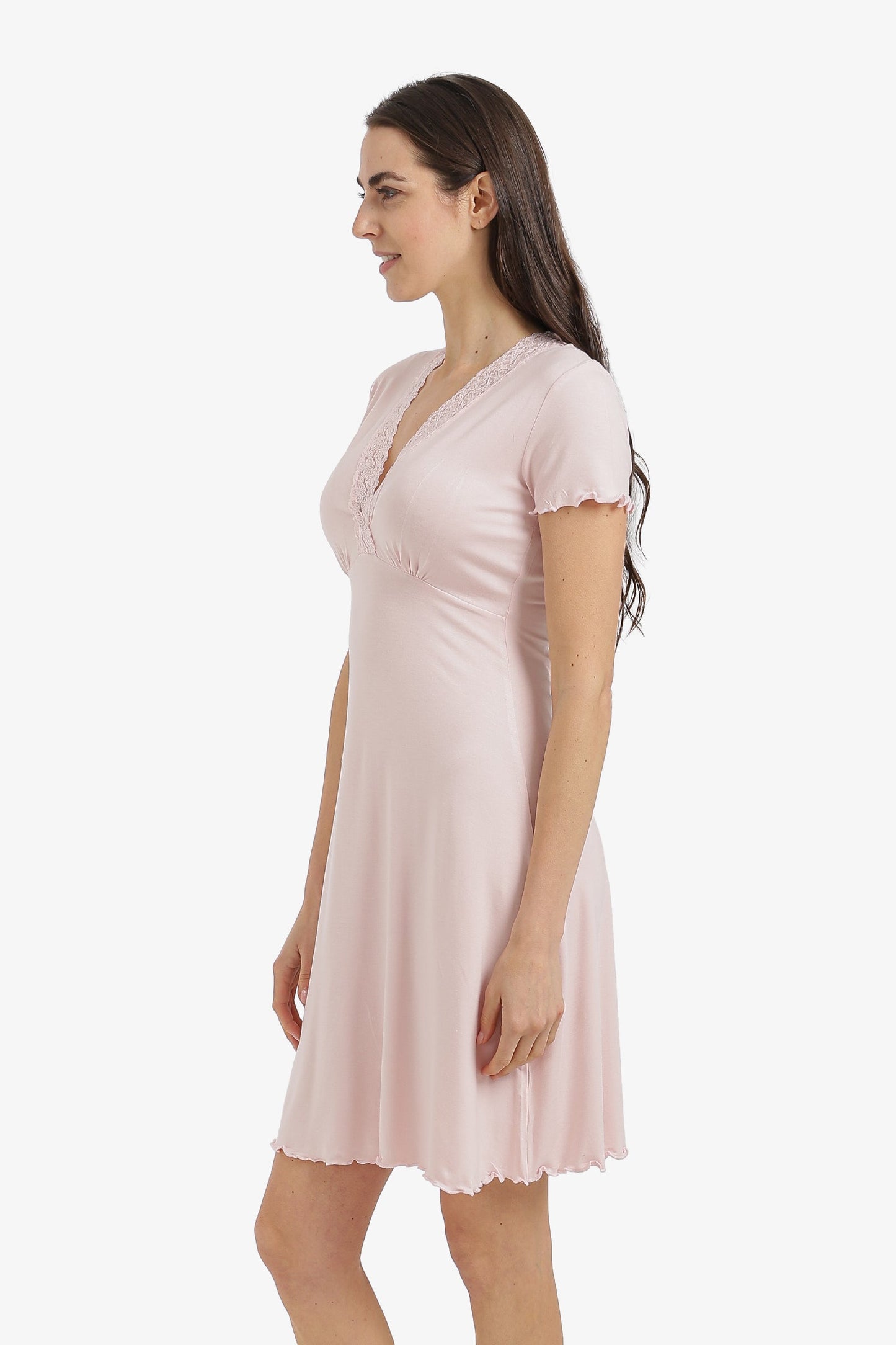 Lace V-Neck Nightgown