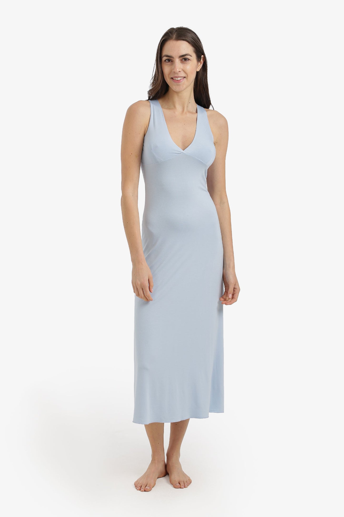 Side-Slit Midi Nightgown