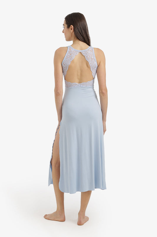 Side-Slit Midi Nightgown