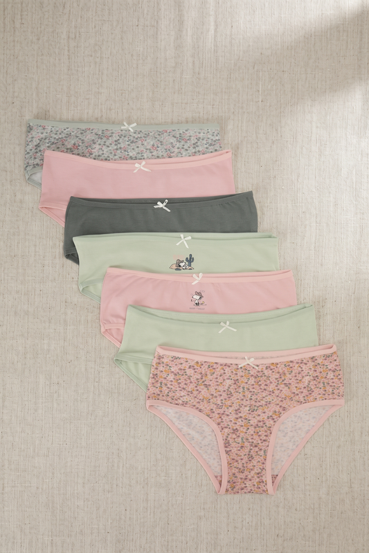 Pack of 7 Colored Brief Panties