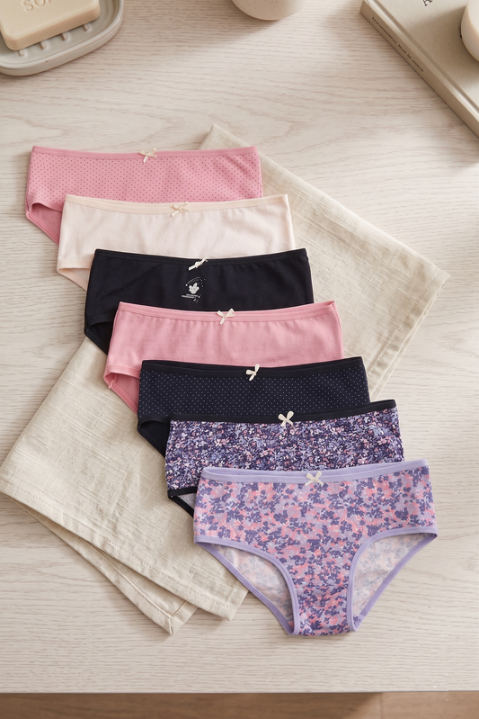 Pack of 7 Colored Brief Panties
