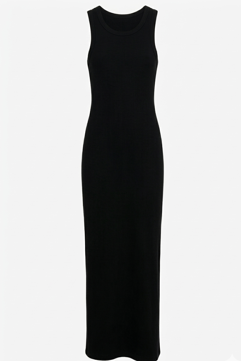 Ribbed Sleeveless Lounge Dress