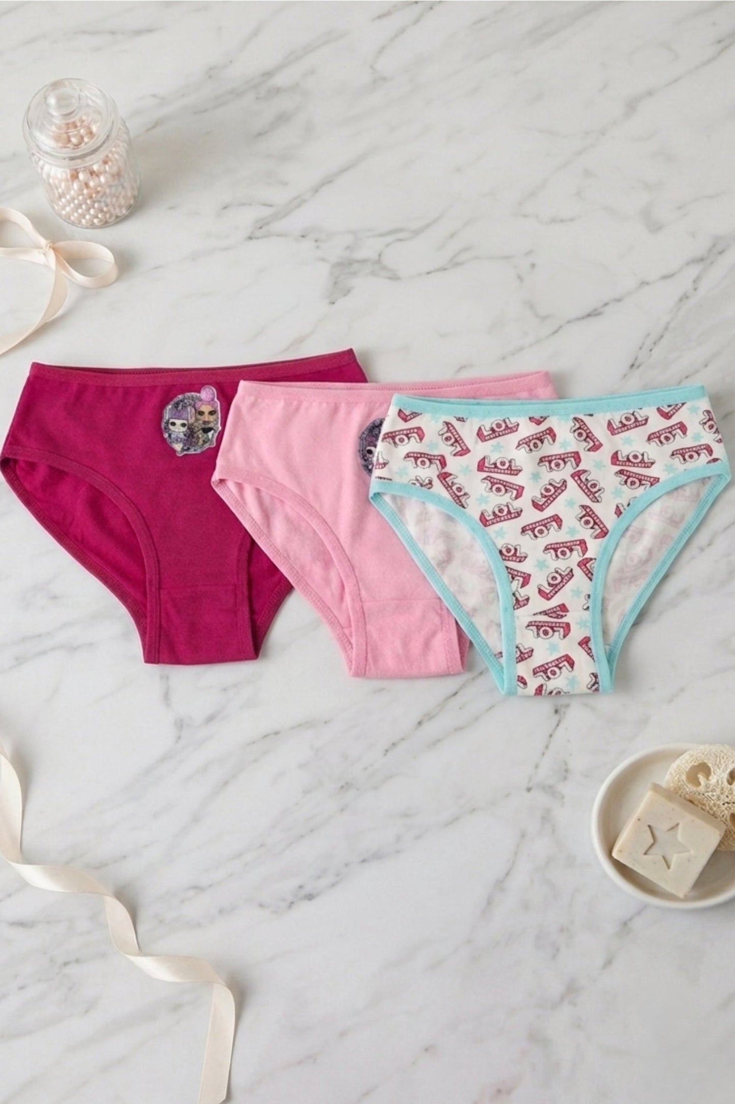 Pack of 3 Girly Brief Panties