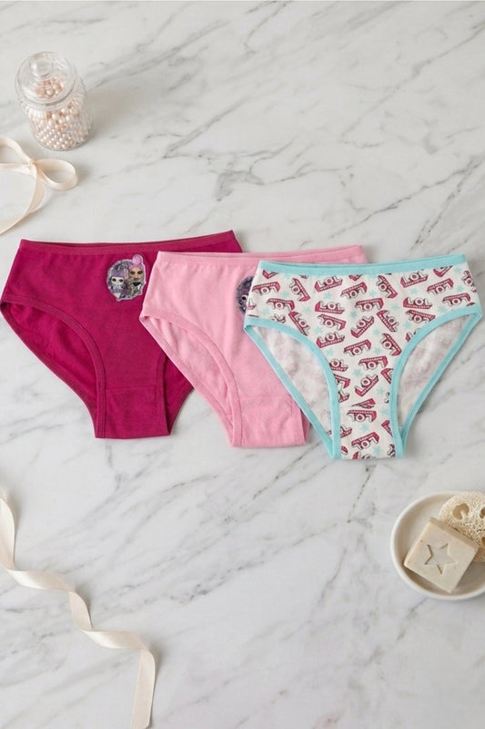 Pack of 3 Girly Brief Panties