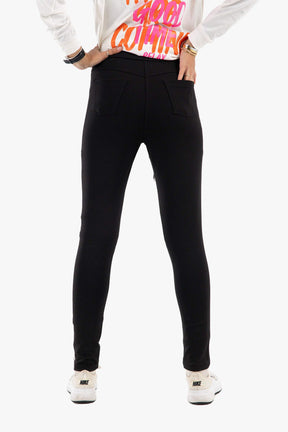 Button & Zipper Closure Leggings - Carina - كارينا