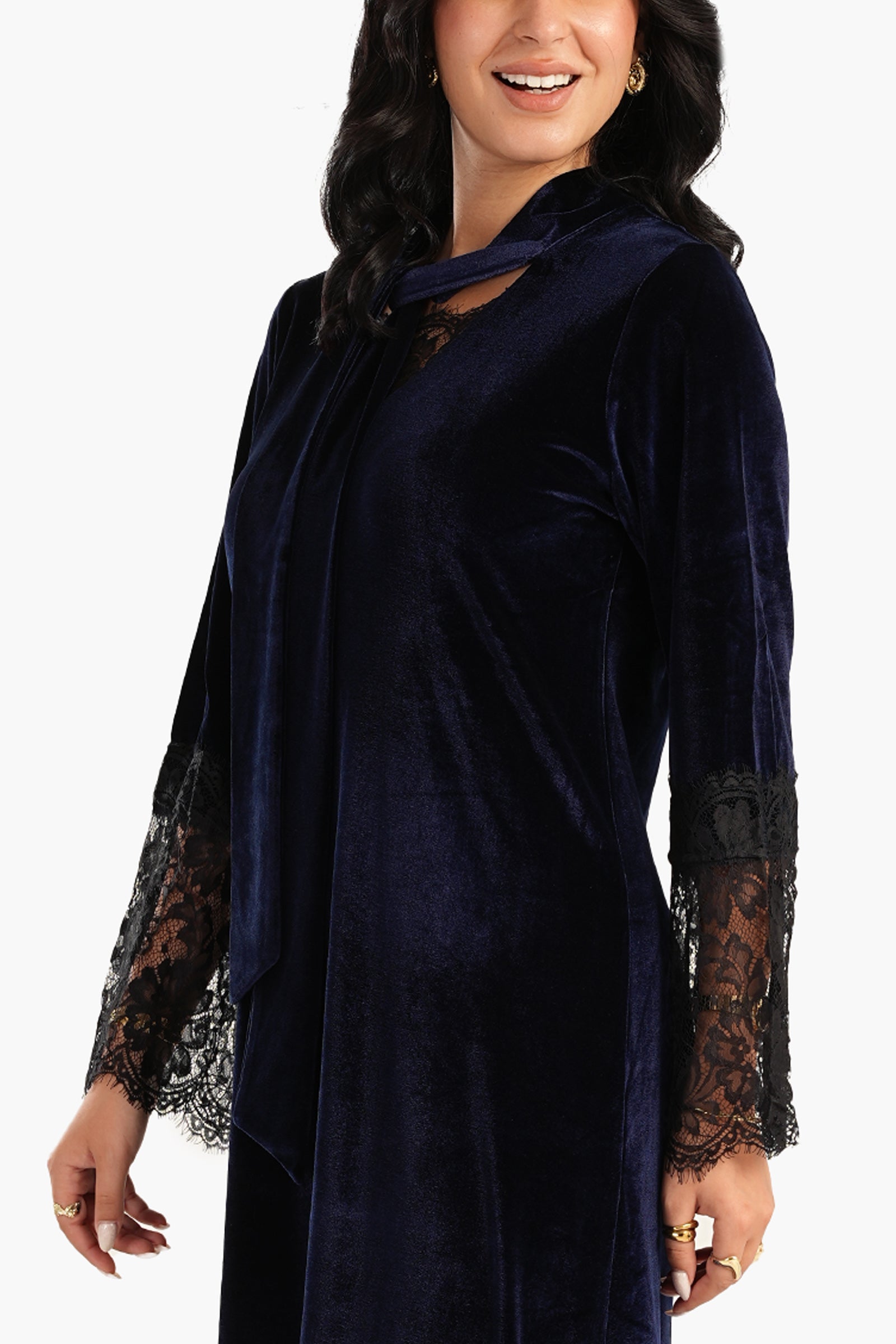 Velvet & Lace Maxi Nightgown