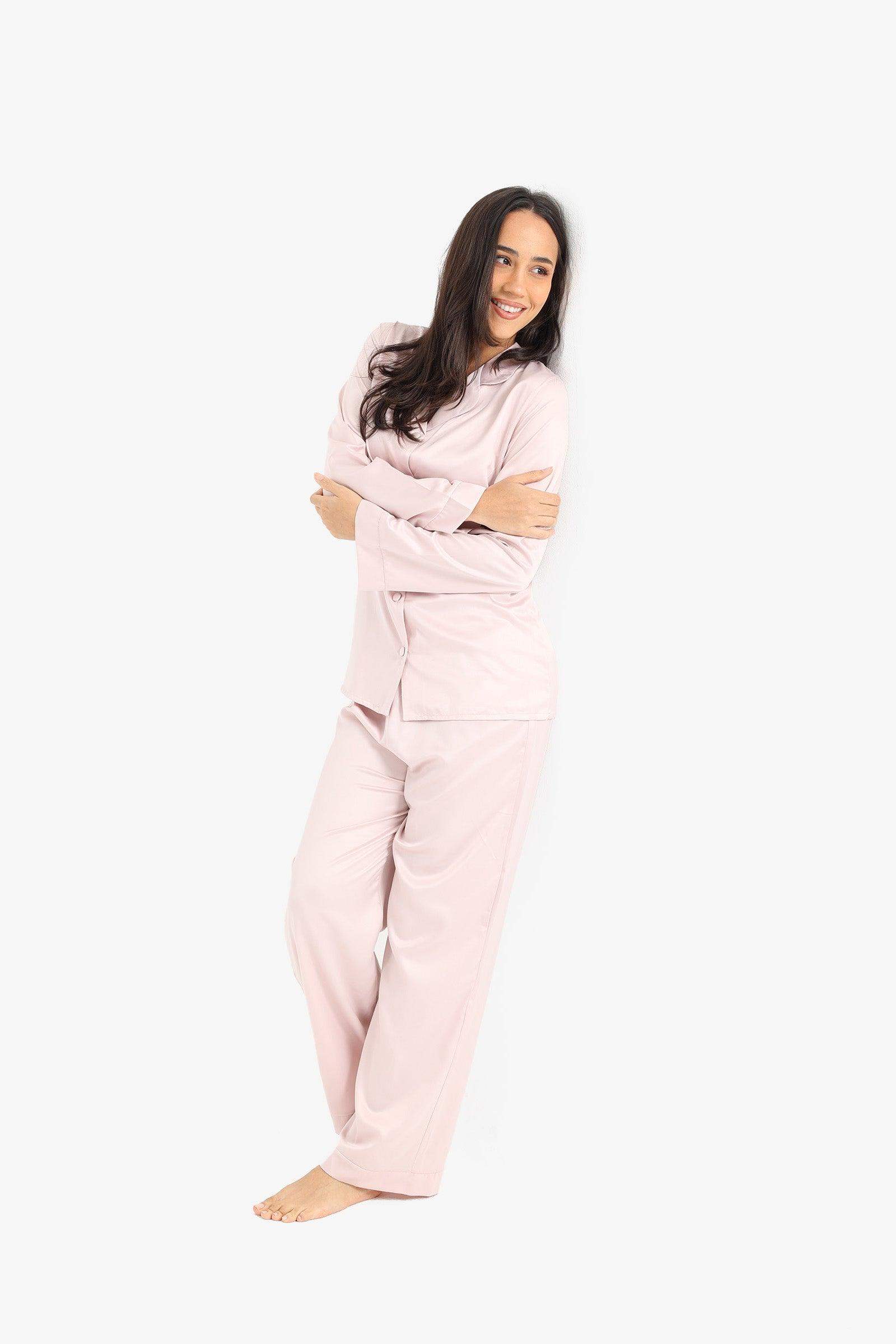 Classic Plain Pyjama Set - Carina - كارينا