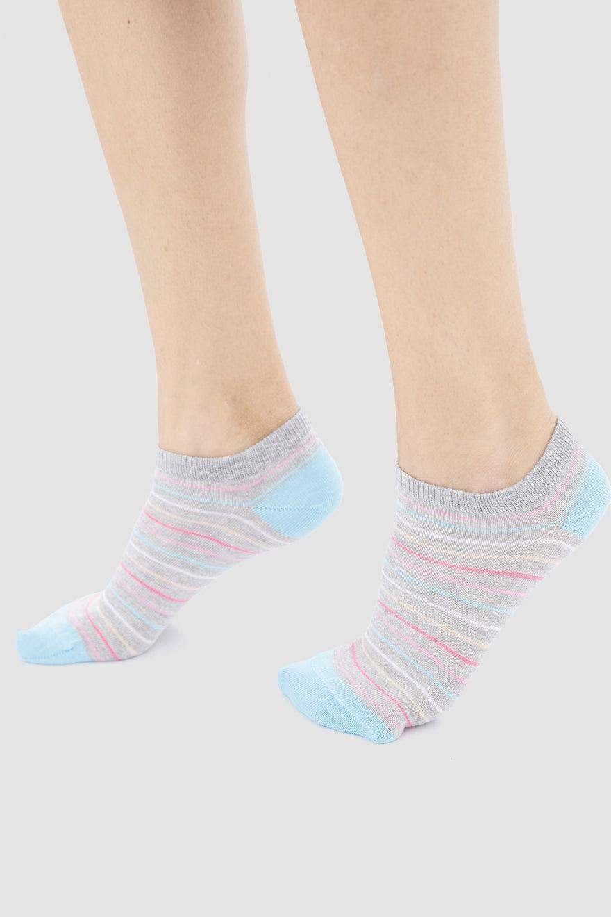 Cotton Ankle Socks - 3 Pairs - Carina - كارينا