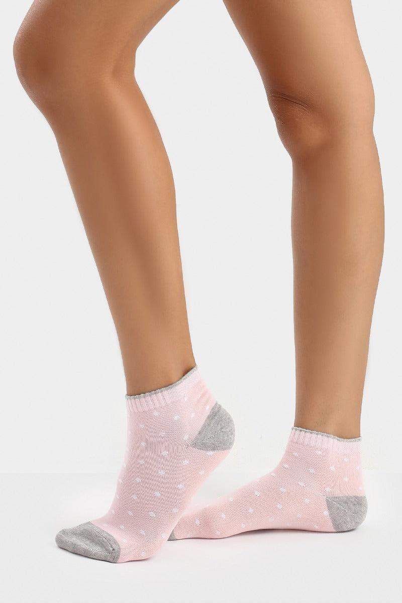 Cotton Ankle Socks - 5 Pairs - Carina - كارينا
