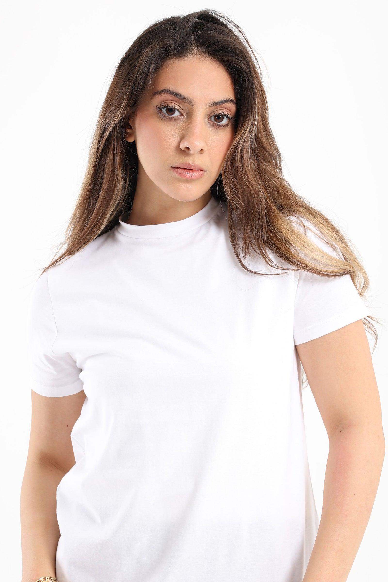 Cotton High Neck T-Shirt - Carina - كارينا