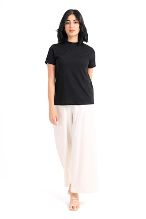 Cotton High Neck T-Shirt - Carina - كارينا