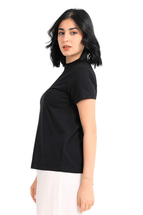 Cotton High Neck T-Shirt - Carina - كارينا