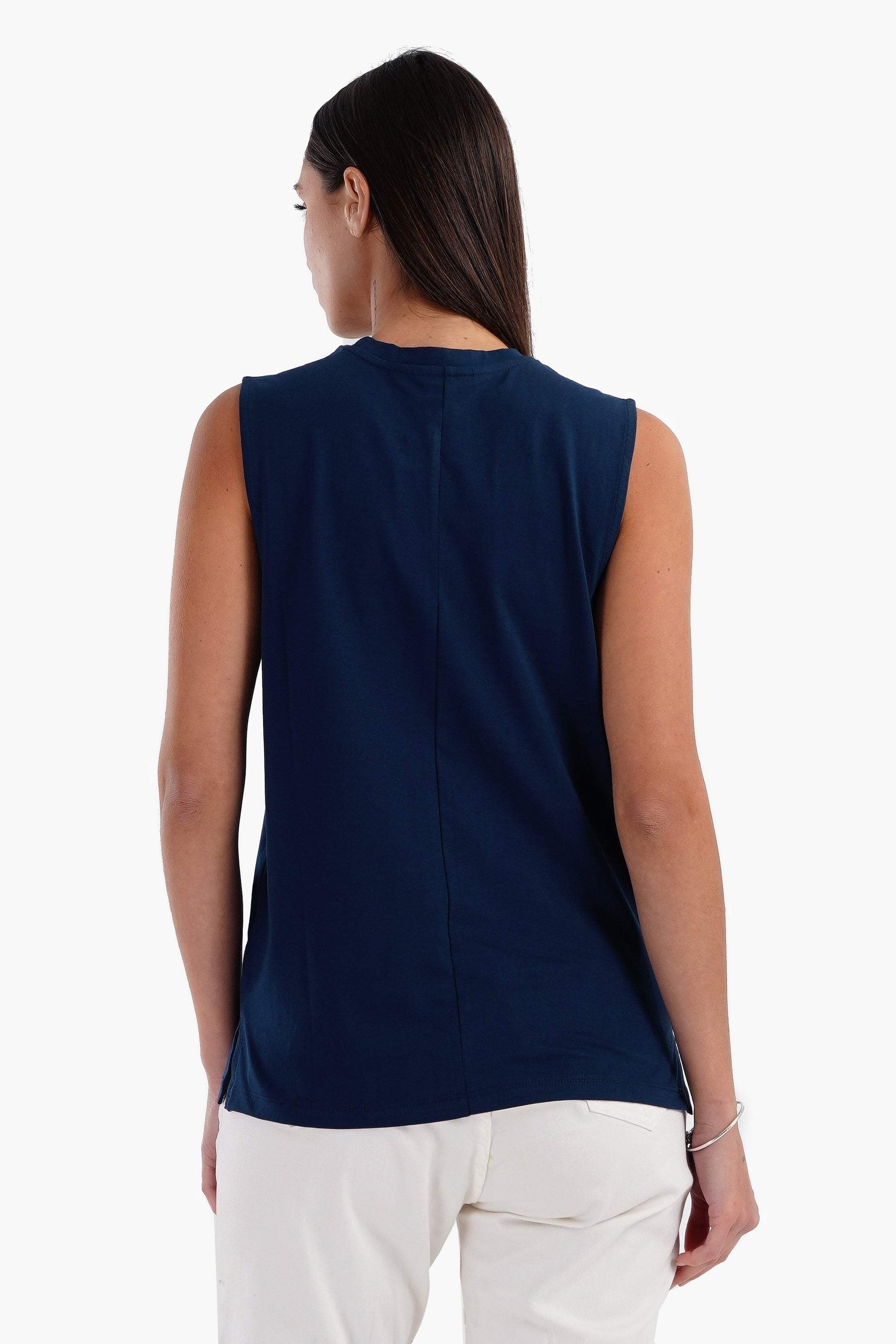 Cotton Soft Sleeveless T-Shirt - Carina - كارينا