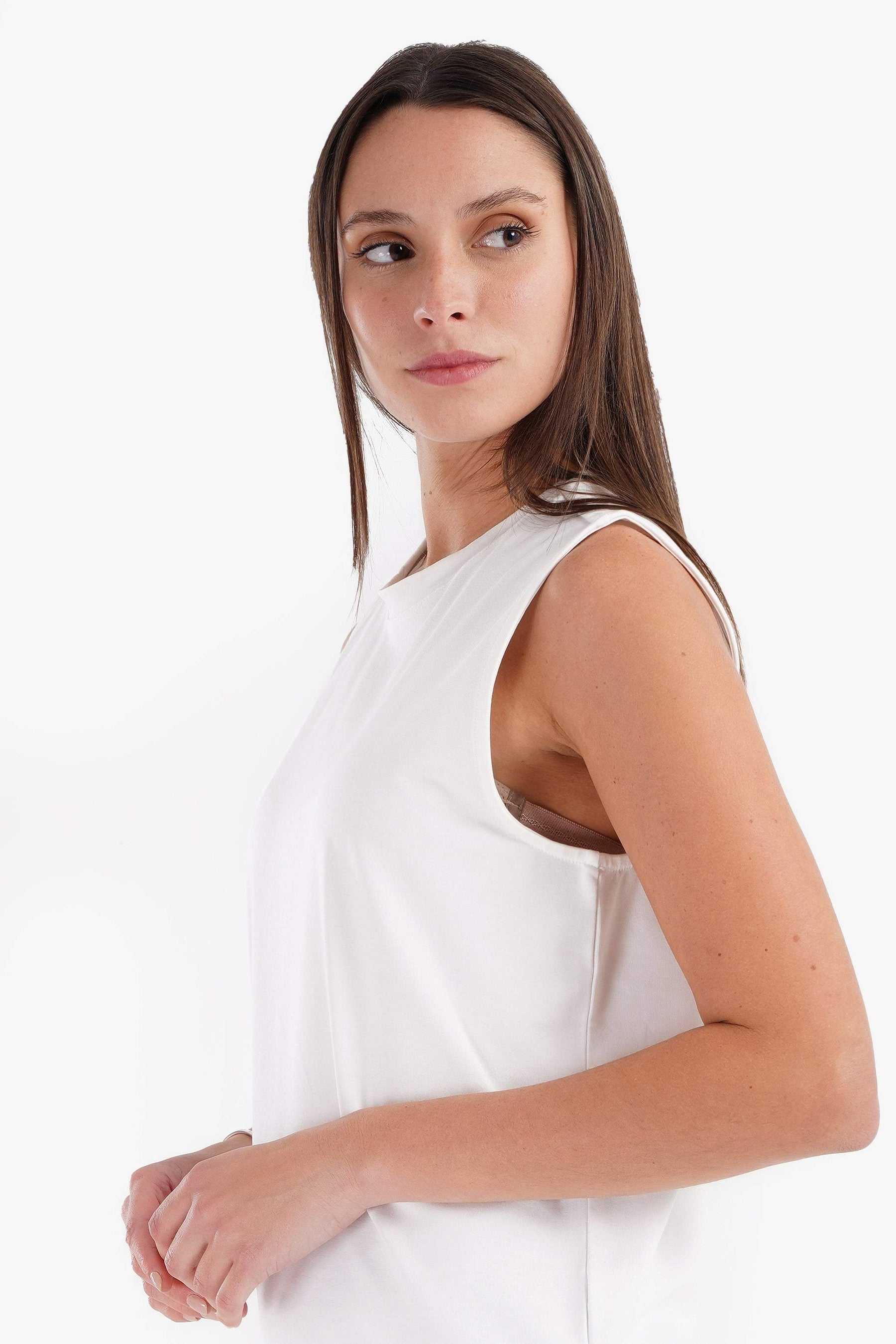 Cotton Soft Sleeveless T-Shirt - Carina - كارينا