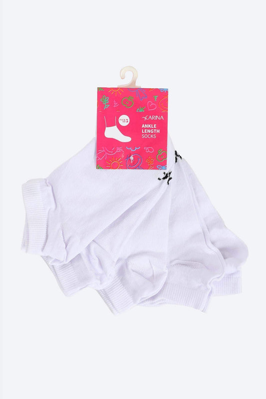 Girly Ankle Length Socks - 5 Pairs - Carina - كارينا