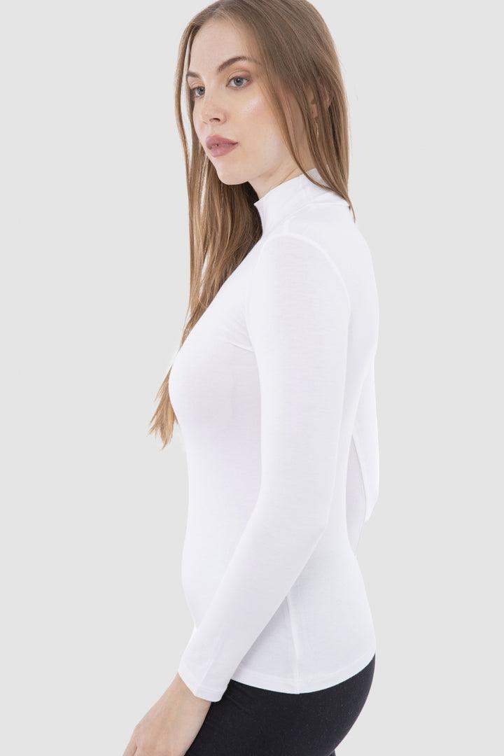 High Neck Long Sleeve Top - Carina - كارينا