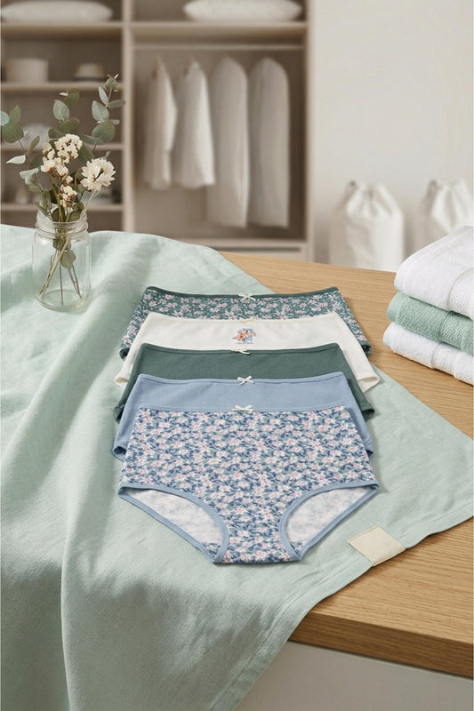 Pack of 5 Colored Full Brief Panties