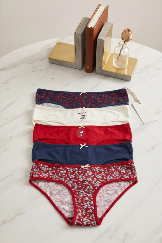 Pack of 5 Colored Bikini Panties