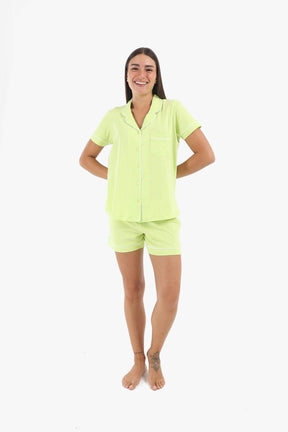 Lime Pyjama Short Set - Carina - كارينا