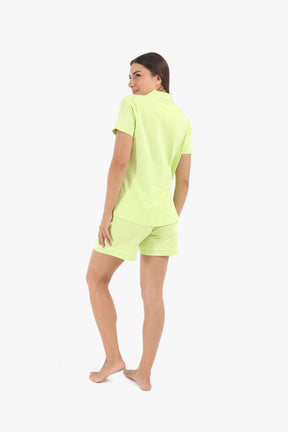 Lime Pyjama Short Set - Carina - كارينا