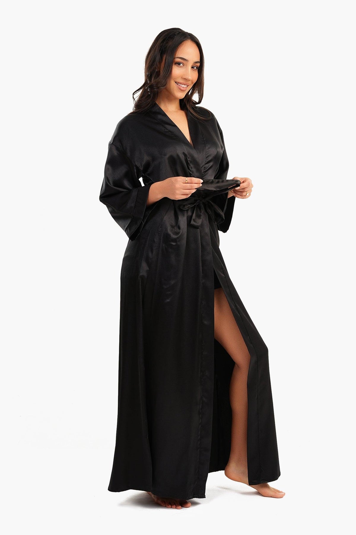 Long Satin Robe - Carina - كارينا