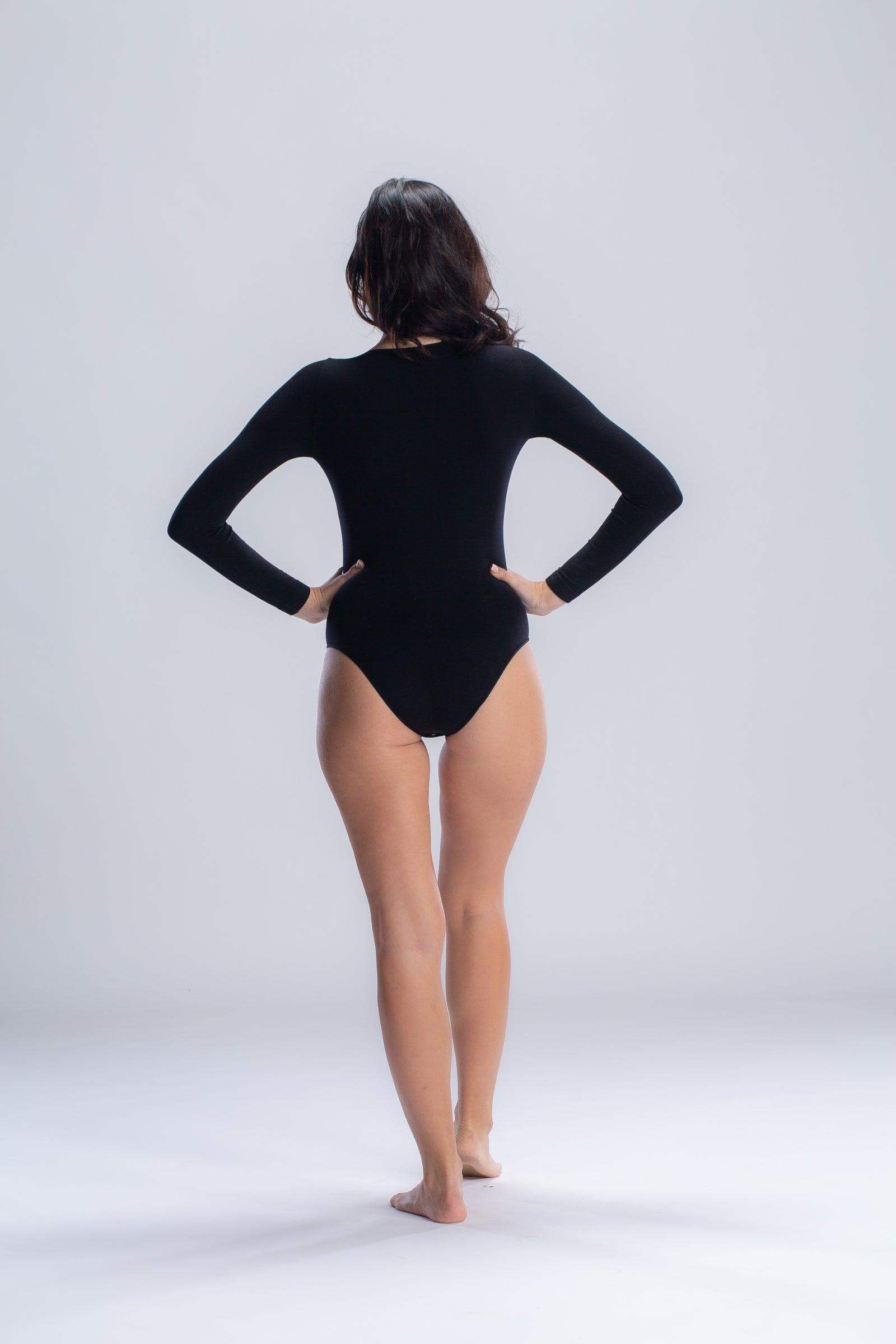 Long Sleeves Microfiber Bodysuit - Carina - كارينا