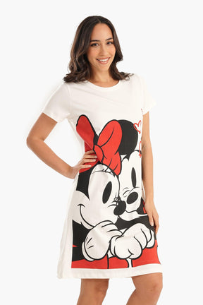 Mickey & Minnie Printed Nightgown - Carina - كارينا