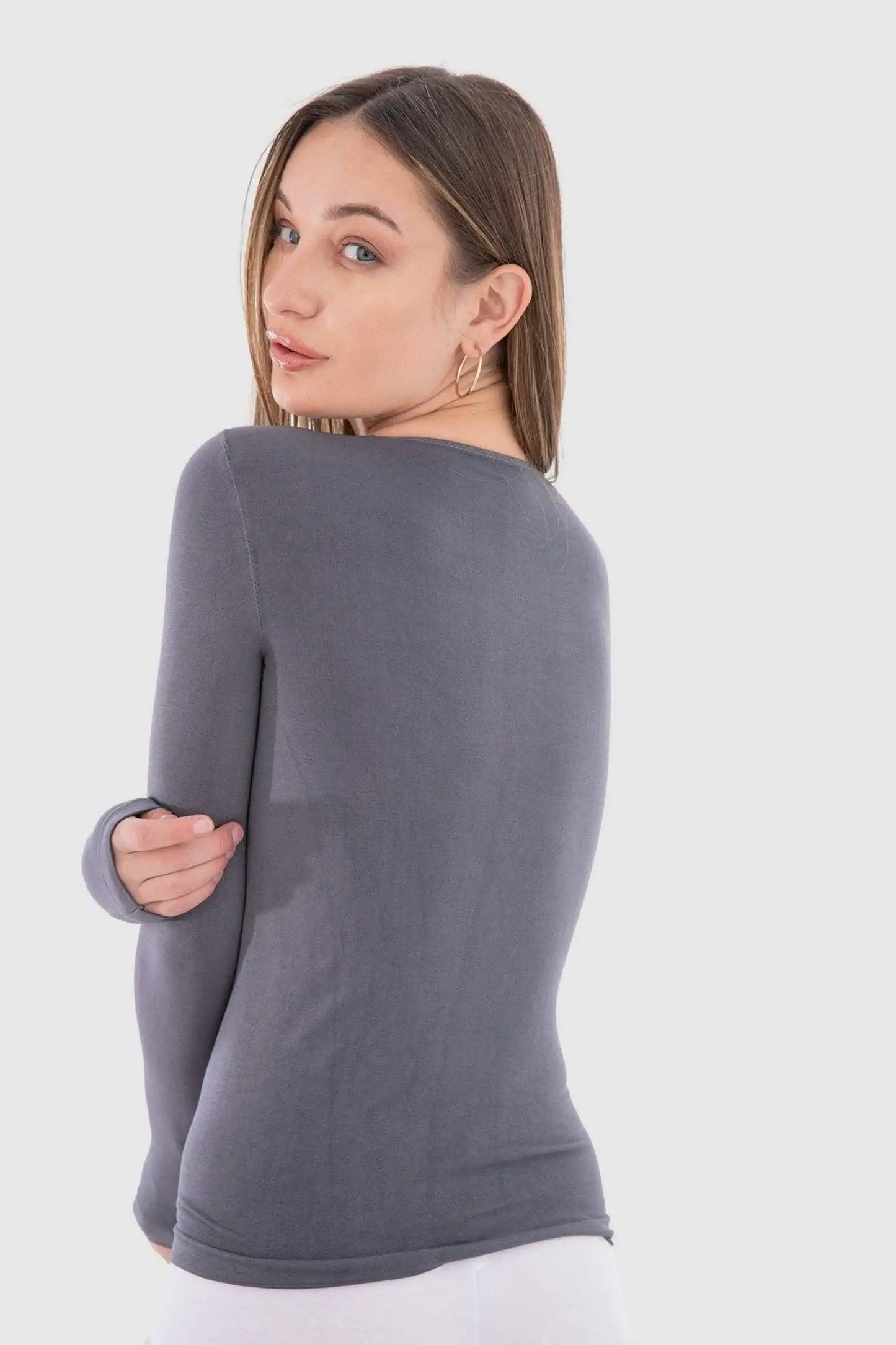 Microfiber Long Sleeves Top - Carina - كارينا