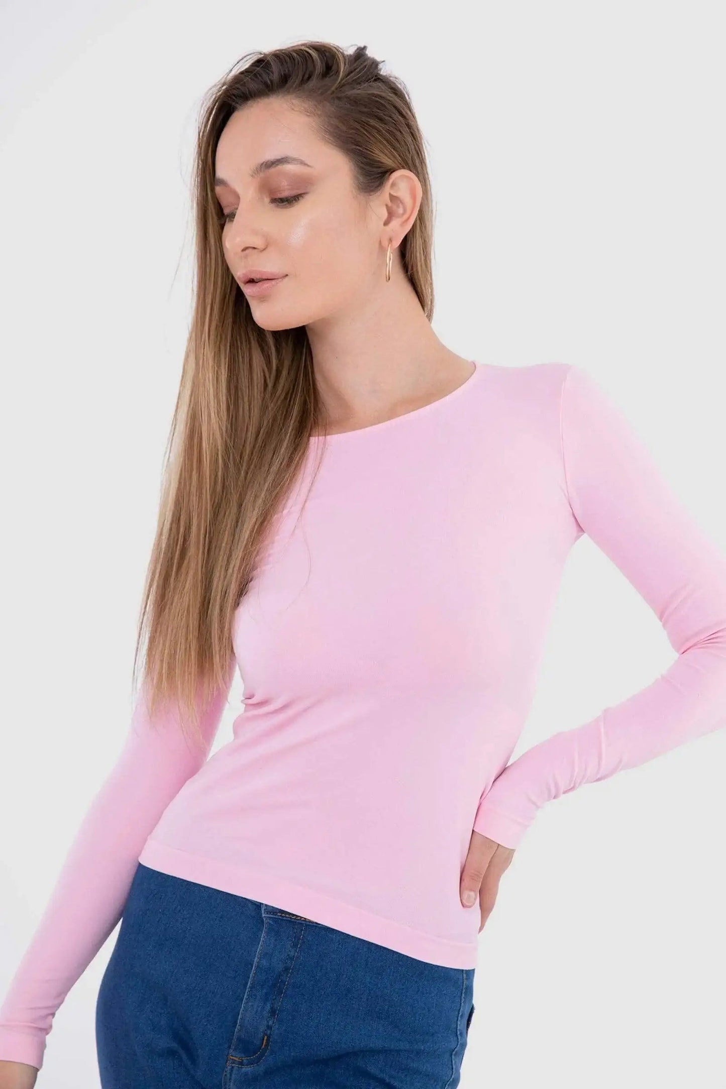 Microfiber Long Sleeves Top - Carina - كارينا