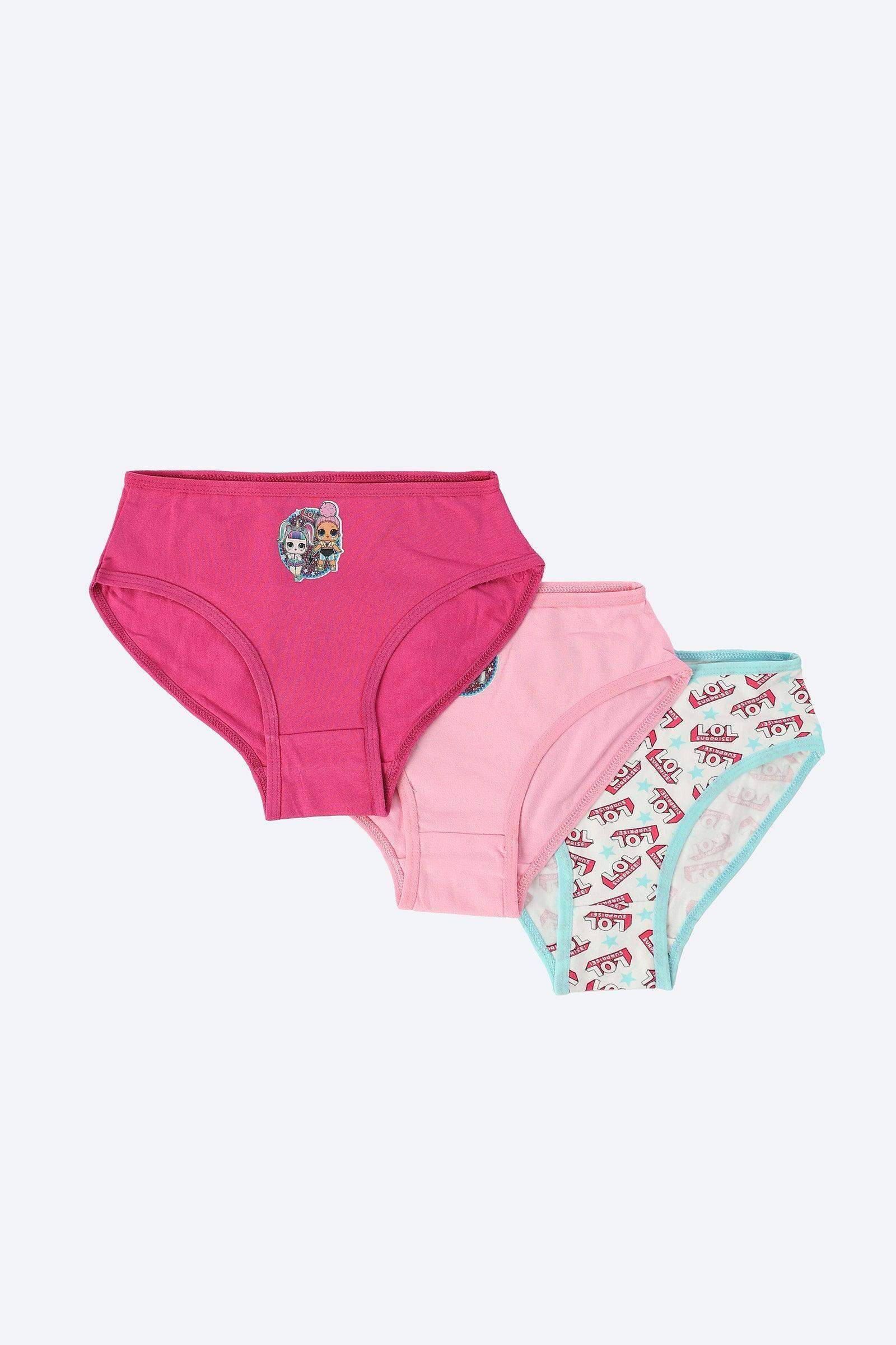 Pack of 3 Girly Brief Panties - Carina - كارينا