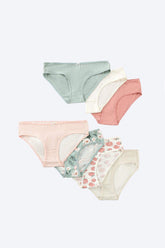 Pack of 7 Colored Brief Panties - Carina - كارينا