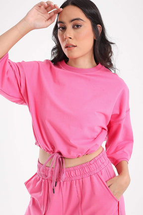 Plain Lounge Crop Top - Carina - كارينا