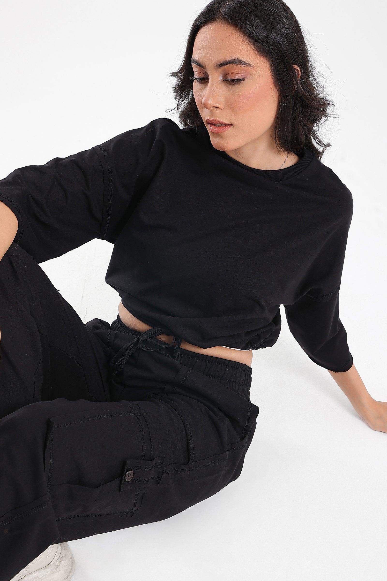 Plain Lounge Crop Top - Carina - كارينا