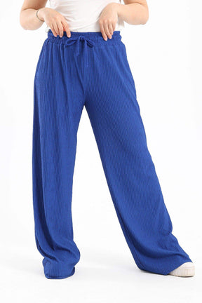 Ribbed Wide Leg Pants - Carina - كارينا