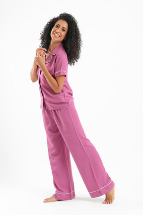 Short Sleeves Pyjama Pants Set - Carina - كارينا