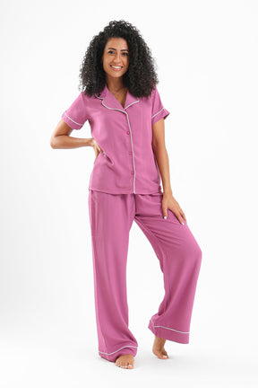 Short Sleeves Pyjama Pants Set - Carina - كارينا