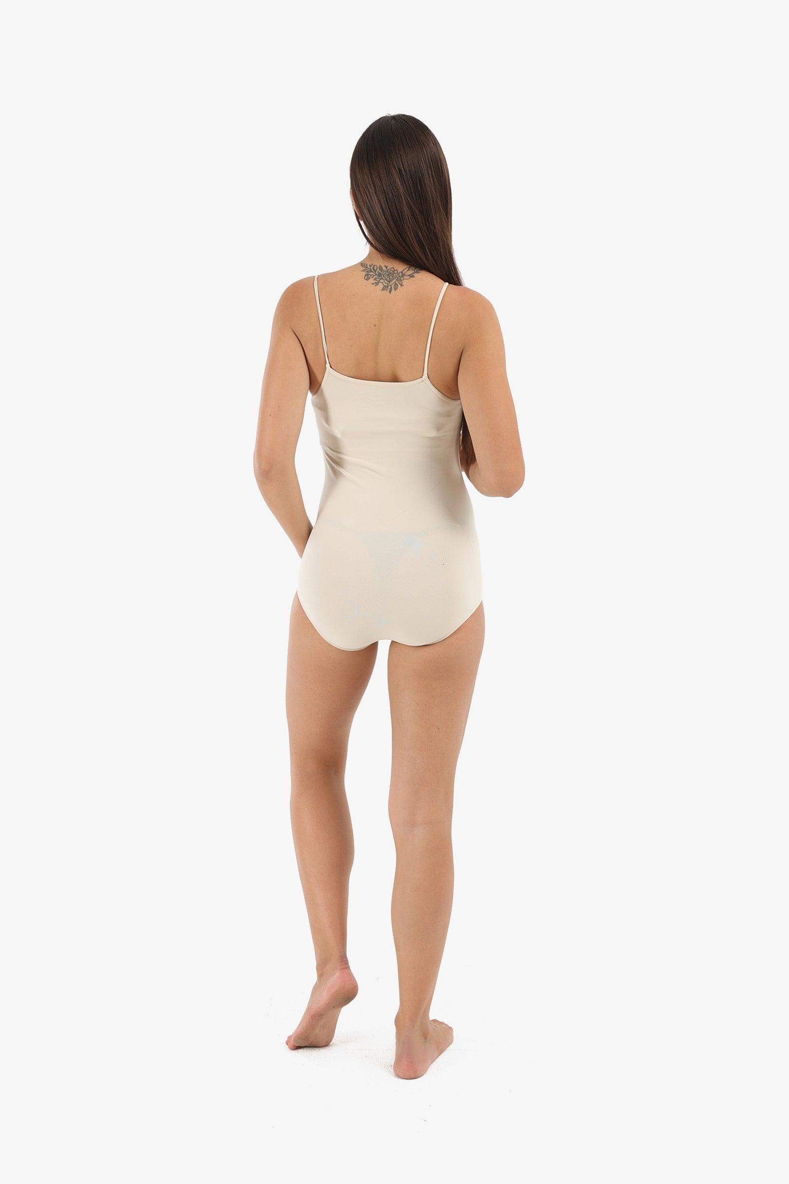 Spaghetti Strap Solid Bodysuit - Carina - كارينا