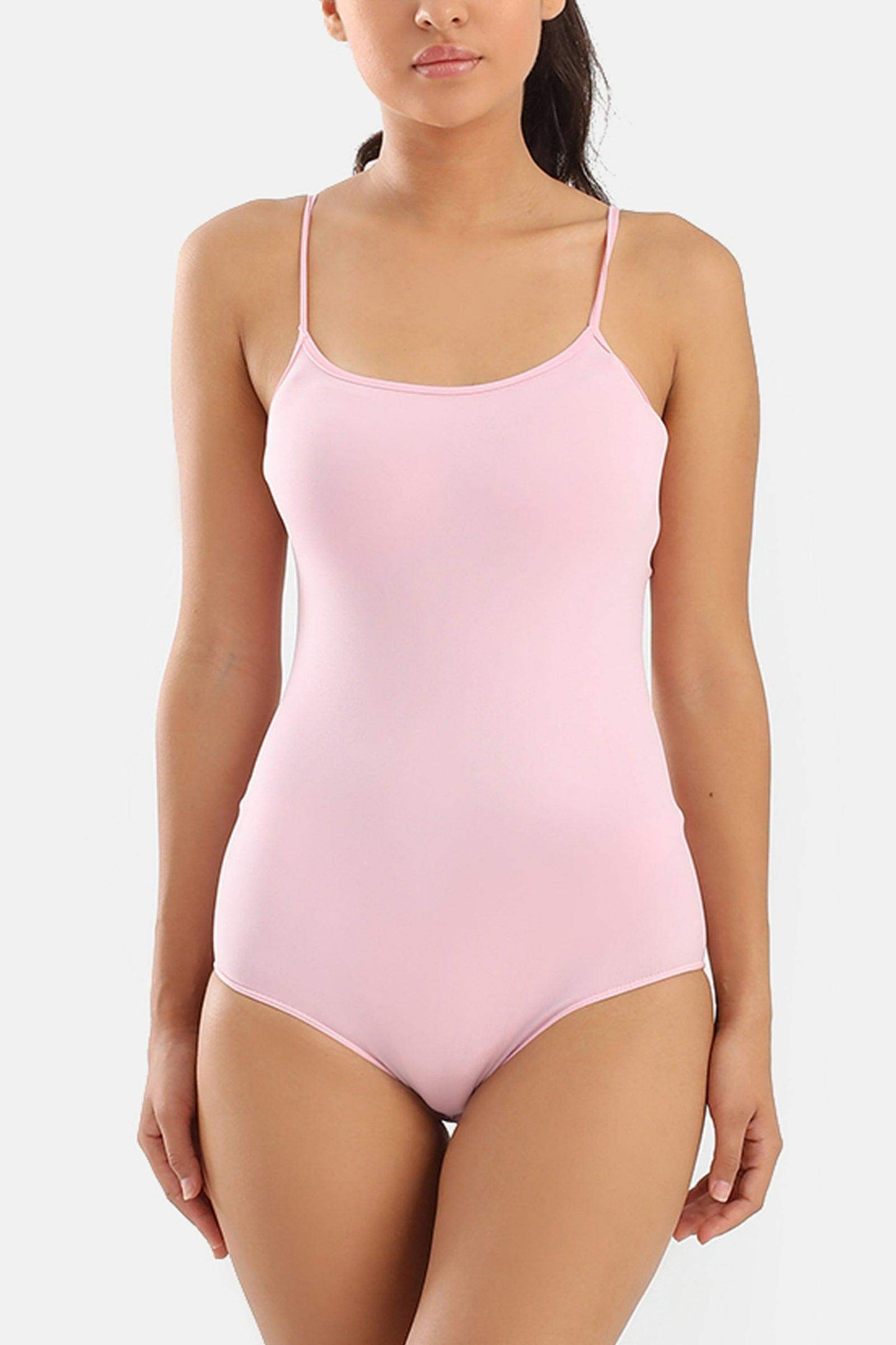 Spaghetti Strap Solid Bodysuit - Carina - كارينا