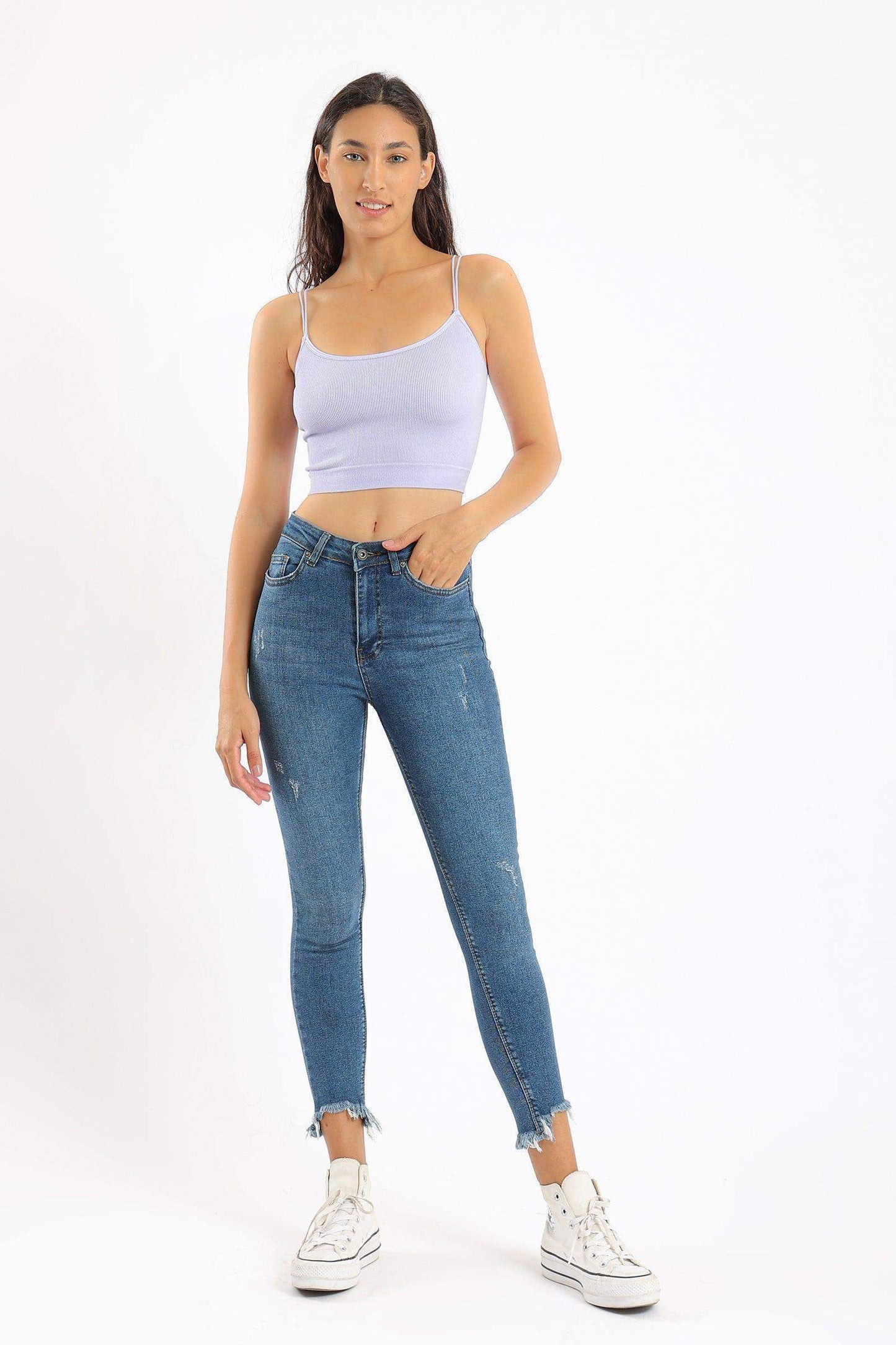 Cotton Spaghetti Straps Top
