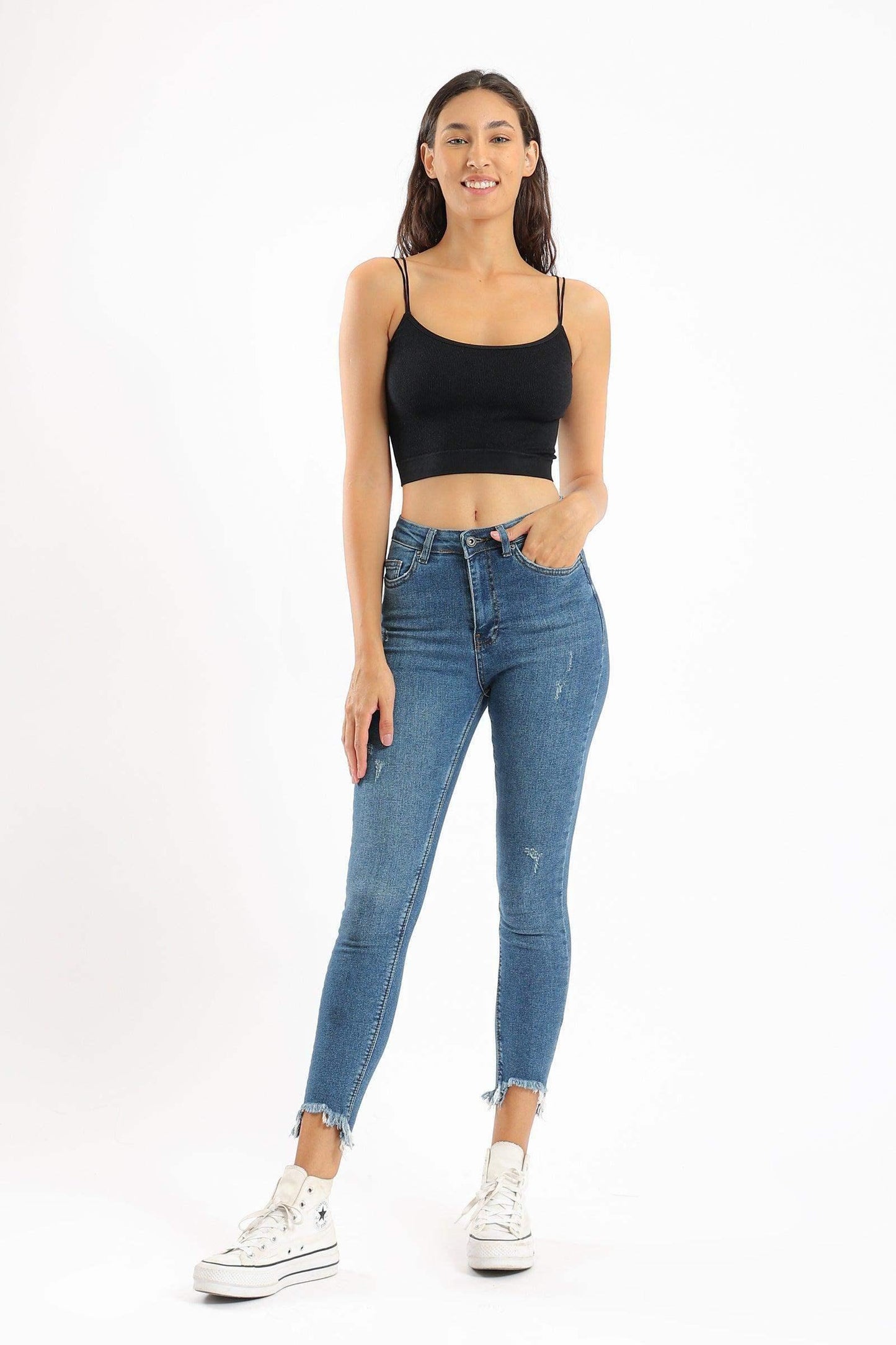 Cotton Spaghetti Straps Top