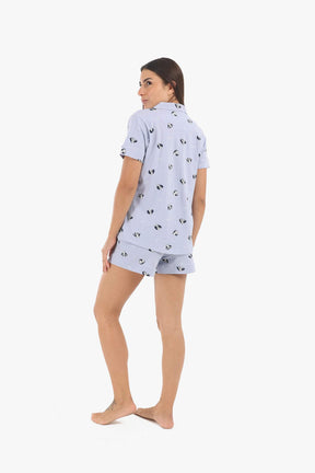 "Stitch" Printed Pyjama Set - Carina - كارينا