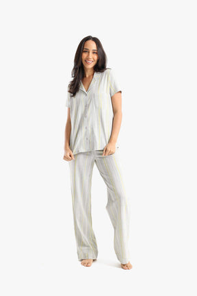 Striped Colored Pyjama Set - Carina - كارينا