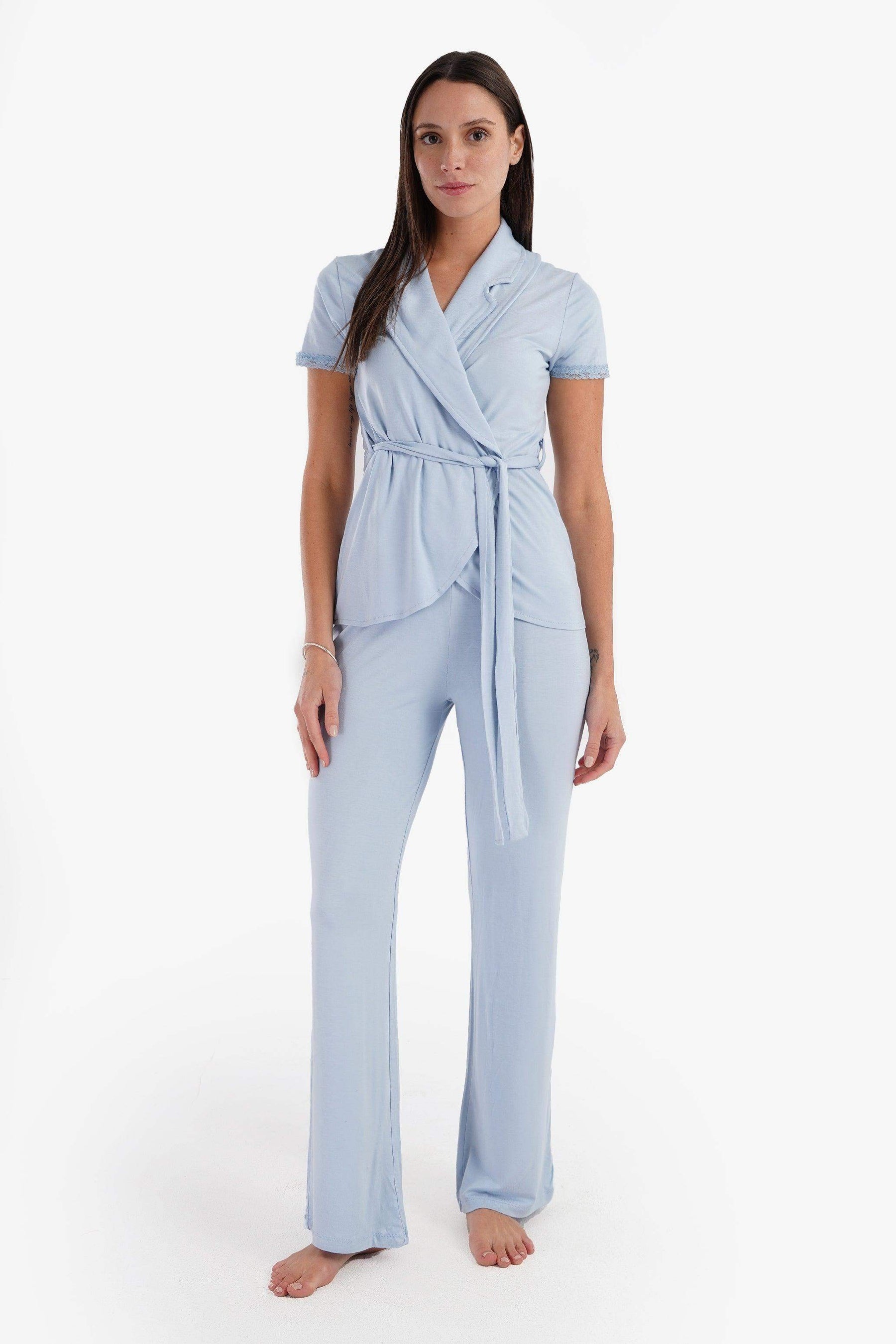 Wrapped Plain Pyjama Set - Carina - كارينا