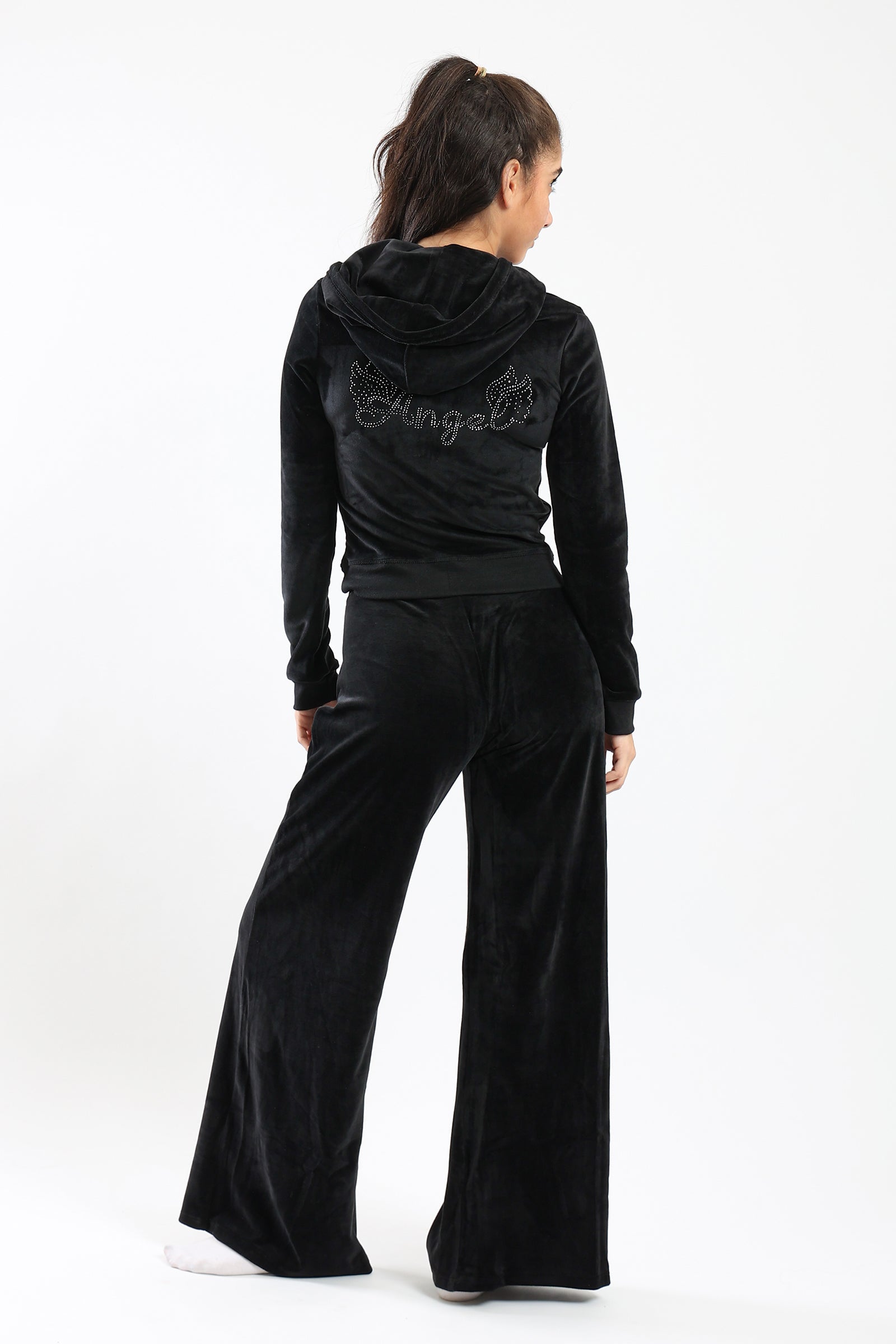 Black Zipper Closure Pyjama Set