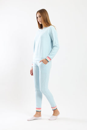 Colored Cuffs Pyjama Set